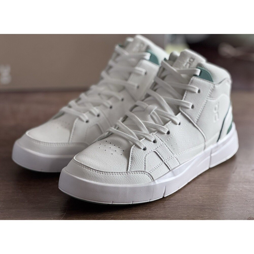 Men’s Size 10 On The Roger Clubhouse Mid White Green 3MD11140840